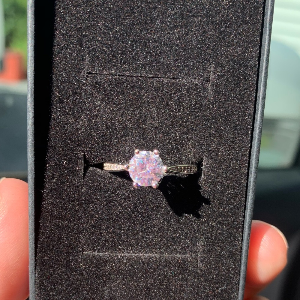 CZ and sterling silver ring
